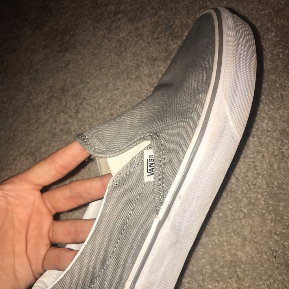gray vans slip-on